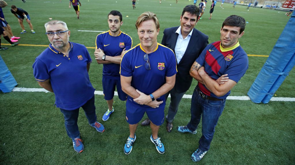Staff del FC Barcelona, amb Stacy Duvenage -Fotografies Miguel Ruíz
